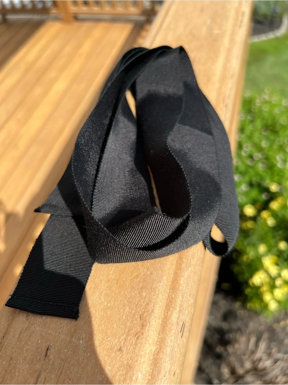 Black Grosgrain Ribbon belt - Wide